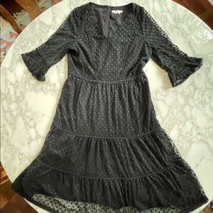 Boden Black lace dress size 12